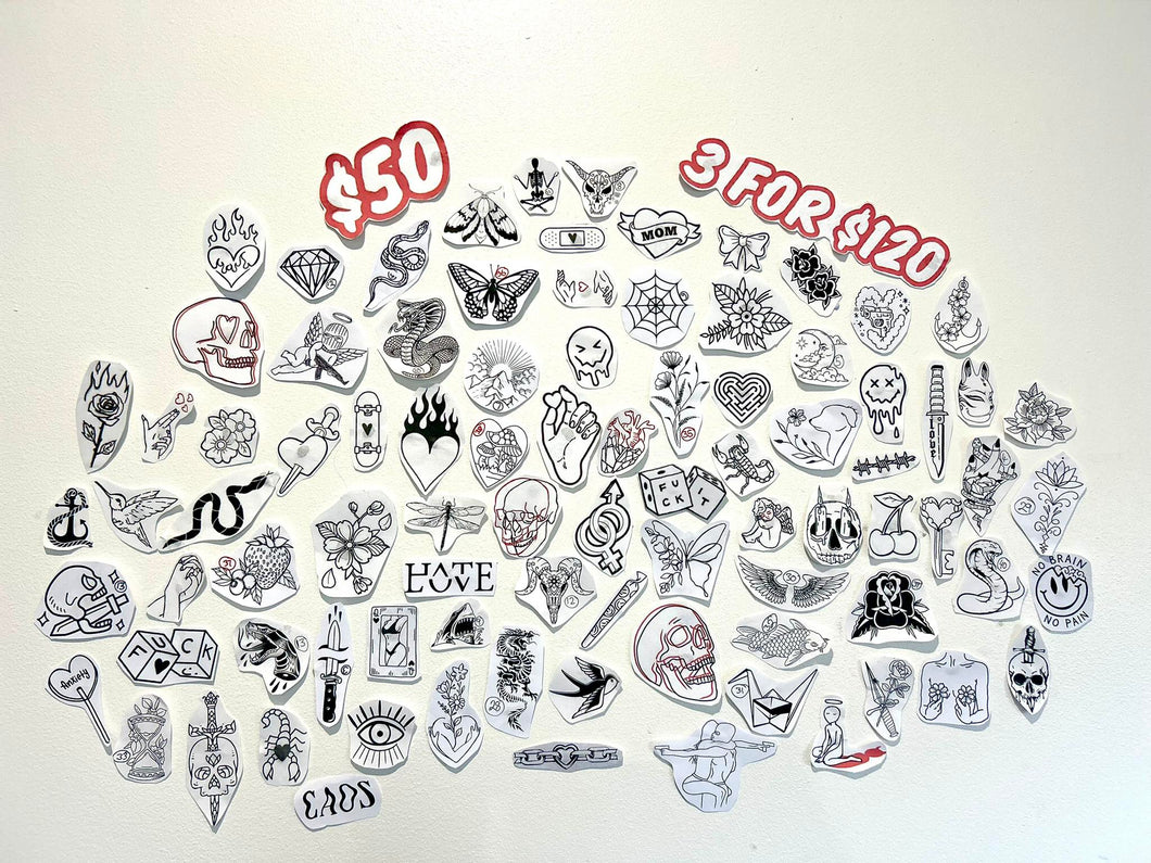 Laybuy Surcharge Inc. 3 For $120 Flash Board Tattoos