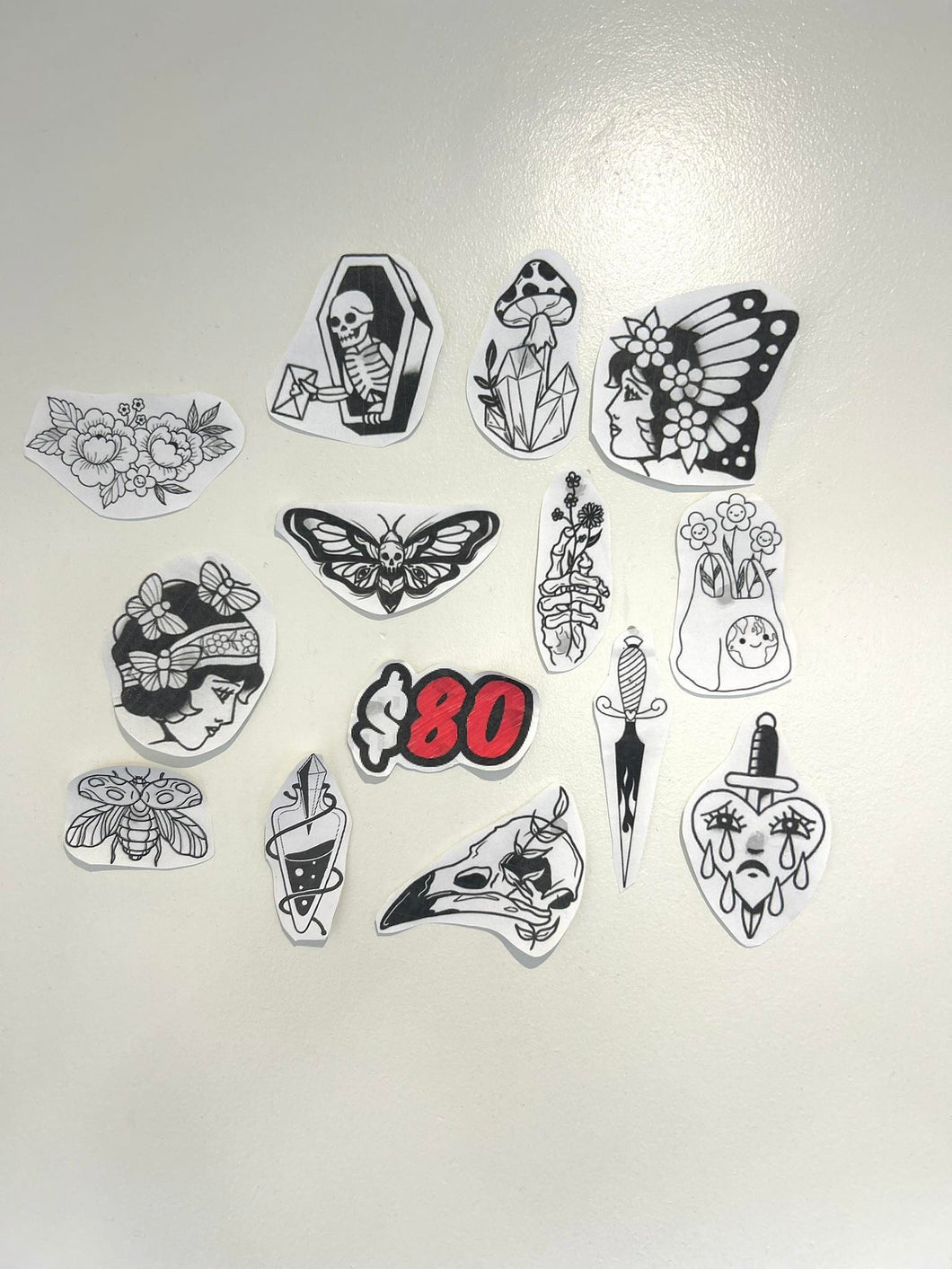 $80 Flash Board Tattoos